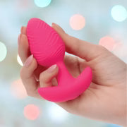 Cheeky Glow In The Dark Pink Vibrating Butt Plug, Waterproof