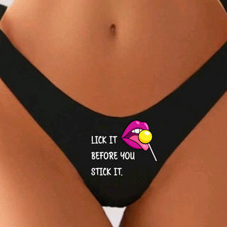 Lick It Before You Stick It Low-Rize Thong Panty