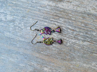 Unicorn Earrings, Holographic Unicorn Earrings, Rainbow Unicorn with Tassel, Unicorn Birthday Gift, Unicorn Party Gift, Hostess Gift