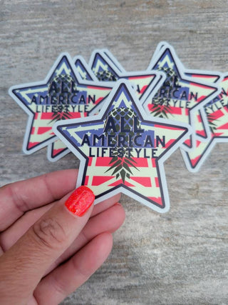All American Lifestyle Sticker, Upside down pineapple sticker, American star sticker with a pineapple, Lifestyle sticker, Alternative