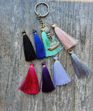 Cruise Keychain, Cruise Zipper Charm, Tassel Keychain, Upside Down Pineapple Keychain with a Cruise Ship Charm and Tassel, Swinger Cruise