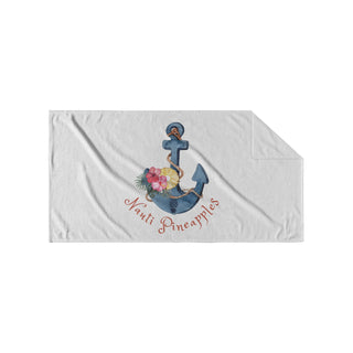 Nauti Pineapples Beach Towel, Upside down pineapple beach towel, swinger towel, beach towel