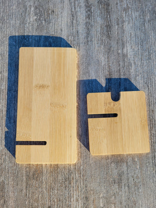 Personalized Upside Down Pineapple Bamboo Wood Phone Holder, Swinger lifestyle decor, Unfinished Raw Wood, Cell Phone Stand