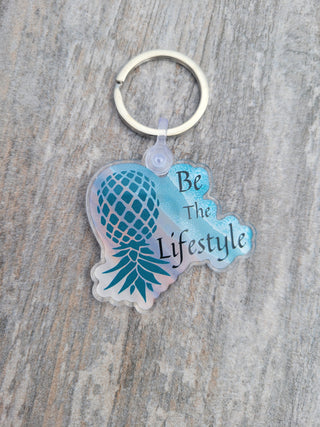 Be the Lifestyle Upside Down Pineapple Keychain / Swinger lifestyle decor / Tropical Lifestyle