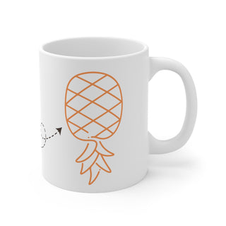 But first coffee with an upside down pineapple for the Swinger Lifestyle / Ceramic Mug 11oz