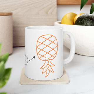 But first coffee with an upside down pineapple for the Swinger Lifestyle / Ceramic Mug 11oz