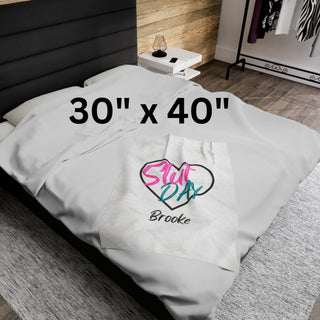 Slut Day Velveteen Plush Blanket / Personalize Option / 3 Sizes Available