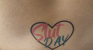 Temporary Tattoo / Slut Day / 2.5" inches / Set Options