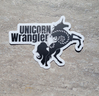 Swing Into Whimsy: Fun Unicorn Wrangler Sticker for the Swinger Lifestyle - 1 sticker