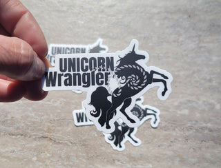 Swing Into Whimsy: Fun Unicorn Wrangler Sticker for the Swinger Lifestyle - 1 sticker