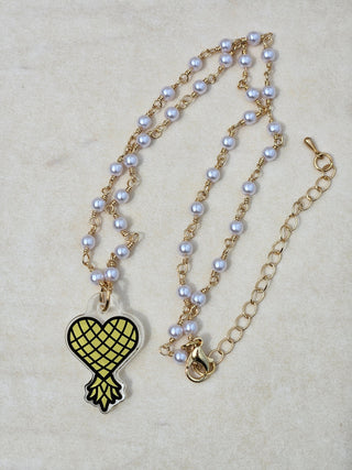 Love With A Twist Convertable Necklace or Double it to make an anklet / Upside Down Pineapple Heart Charm