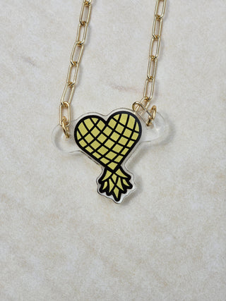 Love With A Twist Anklet or Bracelet / Size Options / Upside Down Pineapple Heart Charm