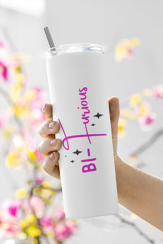 Bi Pride Tumbler for the bi selective, bi curious, bi situational, and bi furious / Bi Pride Drinkware, Pride Tumbler