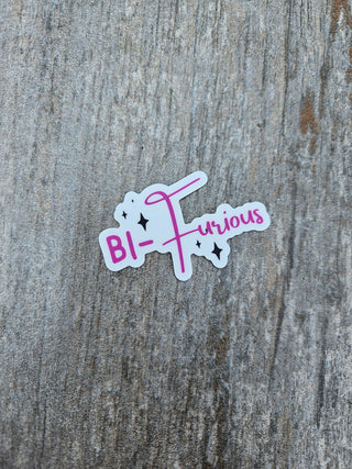 Bi Pride Stickers for the bi selective, bi curious, bi situational, and bi furious