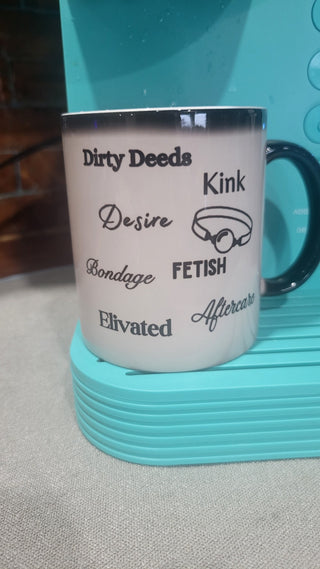 Fetish Kink Mug - Color Changing BDSM Cup for Hot Beverages / 11 0z., Magic Changing Mug