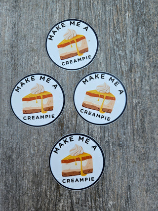 Creampie Adult Sticker - Glossy, Make Me A Cream Pie