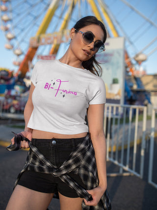 Bi-Furious Crop Top, Unapologetically Bi-Furious Crop Top: Flaunt Your Pride in Style LGBTQ