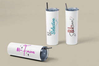 Bi Pride Tumbler for the bi selective, bi curious, bi situational, and bi furious / Bi Pride Drinkware, Pride Tumbler