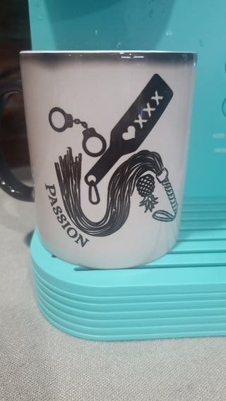 Fetish Kink Mug - Color Changing BDSM Cup for Hot Beverages / 11 0z., Magic Changing Mug