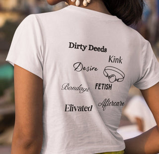 BDSM Kink Fetish Crop Top for the Lifestyle, Upside Down Pineapple Tee, Double Sided Crop Top for the BDSM Community, Gift for her