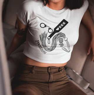 BDSM Kink Fetish Crop Top for the Lifestyle, Upside Down Pineapple Tee, Double Sided Crop Top for the BDSM Community, Gift for her