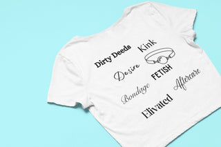 BDSM Kink Fetish Crop Top for the Lifestyle, Upside Down Pineapple Tee, Double Sided Crop Top for the BDSM Community, Gift for her
