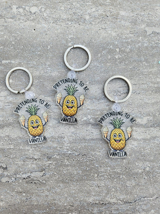 Pretending to Be Vanilla Keychain for Him or Her - Swinger Style, If You Know You Know, Acrylic, One-sided