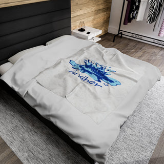 Gusher Velveteen Plush Blanket, Squirter Blanket, Very Soft Adult Blanket For Any Lifestyle, 3 Size Options