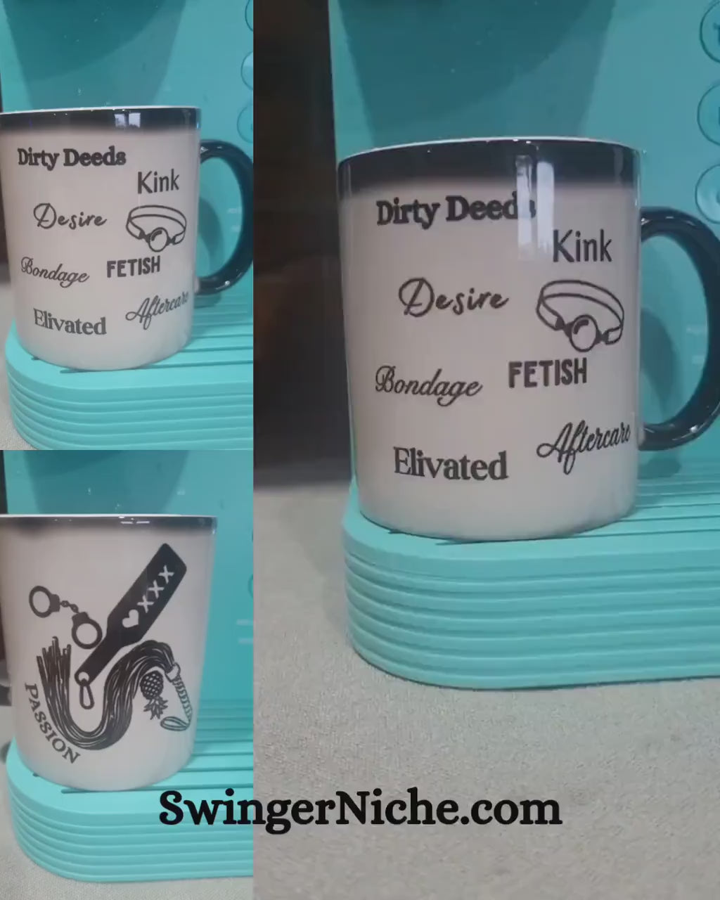 Fetish Kink Mug - Color Changing BDSM Cup for Hot Beverages / 11 0z., Magic Changing Mug